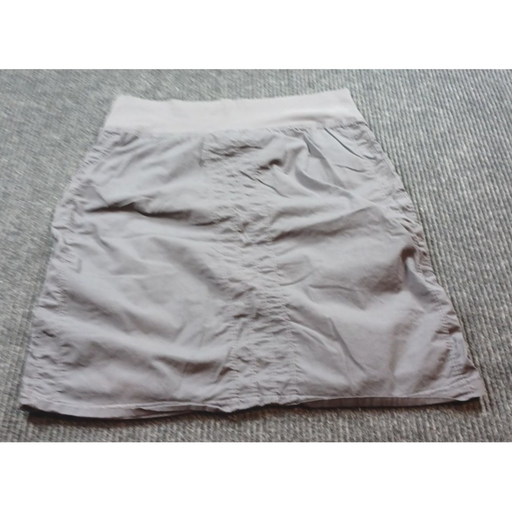 XCVI Women's skirt The Trace Wearables Knee length Poplin Midi ruched LARGE Gray
